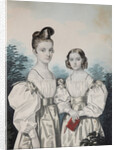 Portrait of Sisters Anna Petrovna and Elena Petrovna Ushakov, 1830s by Carl von Hampeln