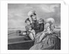 Emperor Nicholas I and Empress Alexandra Fyodorovna with son Konstantin Nikolaevich on a boat trip, by Anonymous