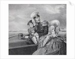 Emperor Nicholas I and Empress Alexandra Fyodorovna with son Konstantin Nikolaevich on a boat trip, by Anonymous