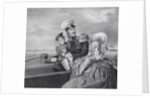Emperor Nicholas I and Empress Alexandra Fyodorovna with son Konstantin Nikolaevich on a boat trip, by Anonymous