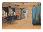 Bedroom Interior. Count Yegor Frantsevich Kankrin at his desk, 1820s by Anonymous