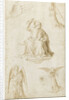 Studies of a hand, three angels and Christ as Salvator Mundi, Second Half of the 15th century by Benozzo Gozzoli