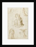 Studies of a hand, three angels and Christ as Salvator Mundi, Second Half of the 15th century by Benozzo Gozzoli