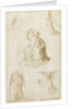 Studies of a hand, three angels and Christ as Salvator Mundi, Second Half of the 15th century by Benozzo Gozzoli