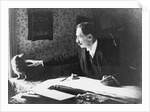 Louis Wain at his drawing board, 1890s by Anonymous