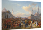 Sultan Mahmud II Leaving The Bayezid Mosque, Constantinople, 1837 by Auguste Mayer