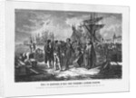 Peter I in Arkhangelsk between the Dutch and English merchants, 19th century by Anonymous