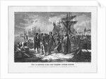 Peter I in Arkhangelsk between the Dutch and English merchants, 19th century by Anonymous