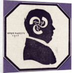 Self-portrait. Silhouette with the elements of the Narbuts family arms, 1915 by Georgi Ivanovich Narbut