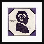 Self-portrait. Silhouette with the elements of the Narbuts family arms, 1915 by Georgi Ivanovich Narbut