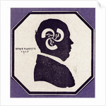 Self-portrait. Silhouette with the elements of the Narbuts family arms, 1915 by Georgi Ivanovich Narbut