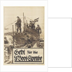 Give to the Submarine Donation. Poster, 1917 by Willy Stöwer