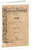Goethes Faust I, the first volume of Reclams Universal Library, appeared on November 10, 1867, 1 by Anonymous master
