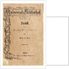 Goethes Faust I, the first volume of Reclams Universal Library, appeared on November 10, 1867, 1 by Anonymous master