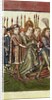 Queen Elizabeth of Luxembourg. Detail from the Richentals illustrated chronicle, c. 1440 by Master of the Chronicle of the Council of Constance