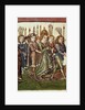Queen Elizabeth of Luxembourg. Detail from the Richentals illustrated chronicle, c. 1440 by Master of the Chronicle of the Council of Constance