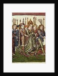 Queen Elizabeth of Luxembourg. Detail from the Richentals illustrated chronicle, c. 1440 by Master of the Chronicle of the Council of Constance