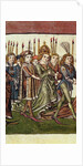 Queen Elizabeth of Luxembourg. Detail from the Richentals illustrated chronicle, c. 1440 by Master of the Chronicle of the Council of Constance