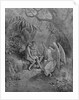 Raphael talks to Adam and Eve. Illustration for John Miltons Paradise Lost, 1866 by Gustave Doré
