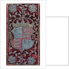 Embroidered velvet binding on John Udalls Sermons with the arms of Elizabeth I, 1596 by Anonymous master