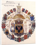 Greater coat of arms of the Russian Empire with the approval of Emperor Alexander III, July 24, 1882 by Adolf Charlemagne