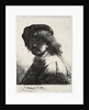 Self-Portrait in a Cap and Scarf with the Face Dark, 1633 by Rembrandt van Rhijn