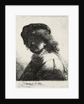 Self-Portrait in a Cap and Scarf with the Face Dark, 1633 by Rembrandt van Rhijn