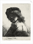 Self-Portrait in a Cap and Scarf with the Face Dark, 1633 by Rembrandt van Rhijn
