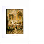 Consecration of the Cathedral of Christ the Saviour. Coronation of Empreror Alexander III and Empres by Nikolai Yegorovich Makovsky