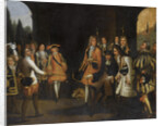 Audience of Louis XIV with Tsar Peter the Great in Versailles, 1717, First half of the 18th cent by Anonymous