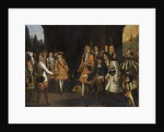 Audience of Louis XIV with Tsar Peter the Great in Versailles, 1717, First half of the 18th cent by Anonymous