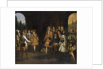 Audience of Louis XIV with Tsar Peter the Great in Versailles, 1717, First half of the 18th cent by Anonymous