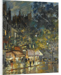 Café in Paris by night, 1936 by Konstantin Alexeyevich Korovin