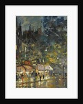 Café in Paris by night, 1936 by Konstantin Alexeyevich Korovin
