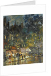Café in Paris by night, 1936 by Konstantin Alexeyevich Korovin