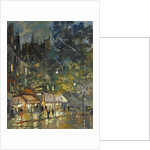 Café in Paris by night, 1936 by Konstantin Alexeyevich Korovin