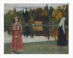 By the Lake, 1924 by Mikhail Vasilyevich Nesterov