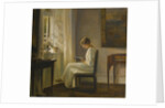 Interior with a Woman Reading by Carl Holsøe