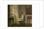 Interior with a Woman Reading by Carl Holsøe