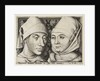 Self-Portrait with wife Ida, c. 1490 by Israhel van Meckenem the Younger