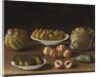 Still life with pears, peaches, figs, a melon, cabbage and marrow by Paolo Antonio Barbieri