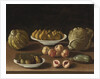 Still life with pears, peaches, figs, a melon, cabbage and marrow by Paolo Antonio Barbieri