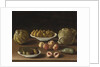 Still life with pears, peaches, figs, a melon, cabbage and marrow by Paolo Antonio Barbieri