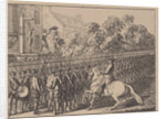 Running the gauntlet. Illustration from Elementartwerk by J.B. Basedow, 1774 by Daniel Nikolaus Chodowiecki