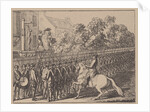 Running the gauntlet. Illustration from Elementartwerk by J.B. Basedow, 1774 by Daniel Nikolaus Chodowiecki