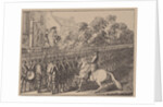 Running the gauntlet. Illustration from Elementartwerk by J.B. Basedow, 1774 by Daniel Nikolaus Chodowiecki