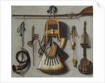 Still-Life with Hunting Equipment by Johannes Leemans