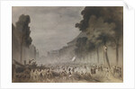 The July Revolution on the Grands Boulevards of Paris, 1830 by Hippolyte Bellangé