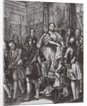 Anna Ioannovna tearing to the Conditions, 1730 by Boris Artemyevich Chorikov