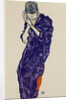 Youth in purple cassock with folded hands, 1914 by Egon Schiele